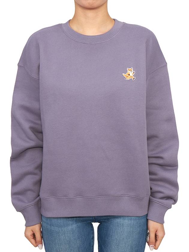 Speedy Fox Patch Comfort Sweatshirt Purple - MAISON KITSUNE - BALAAN 2