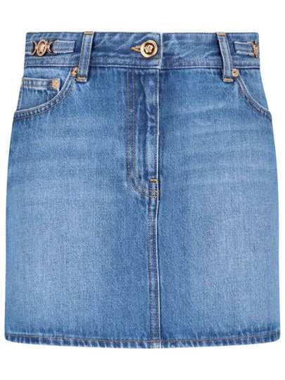 Denim Skirt 10141051A100231D030 Blue - VERSACE - BALAAN 2