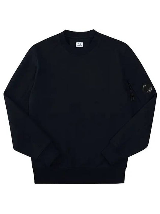 Diagonal Raised Fleece Sweatshirt Navy - CP COMPANY - BALAAN 2