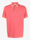 Men's Logo Patch Short Sleeve Polo Shirt Cyclamen - STONE ISLAND - BALAAN 3