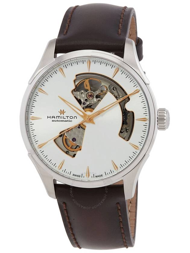 Jazzmaster Open Heart Auto 40mm Watch Brown - HAMILTON - BALAAN 2