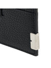 Grained Leather Card Wallet Black - BURBERRY - BALAAN 7