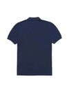 Fox Head Patch Cotton Polo Shirt Blue - MAISON KITSUNE - BALAAN 3