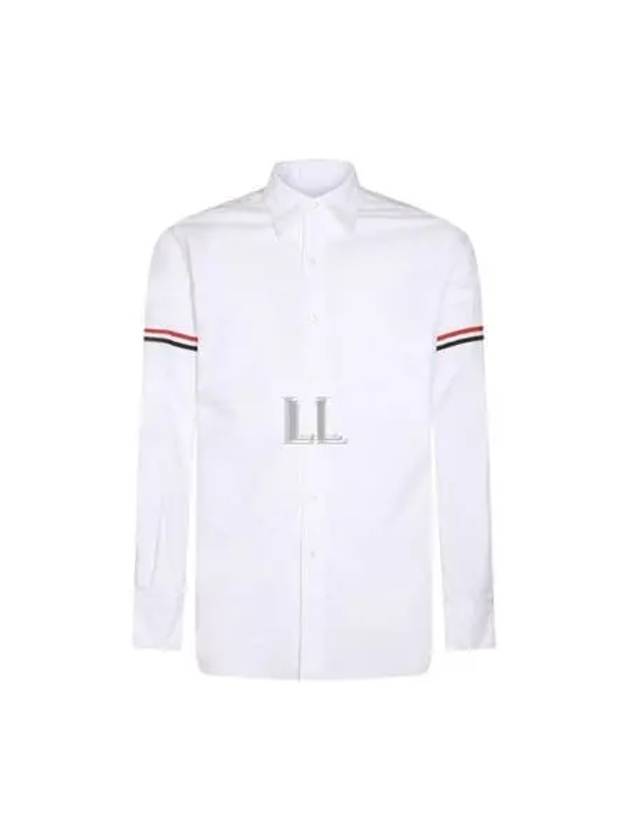 Armband Oxford Long Sleeve Shirt White - THOM BROWNE - BALAAN 2