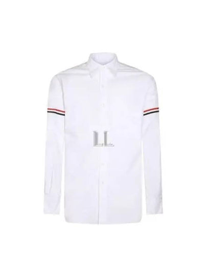 Armband Oxford Long Sleeve Shirt White - THOM BROWNE - BALAAN 2