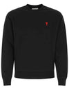 Small Heart Logo Sweatshirt Black - AMI - BALAAN 2