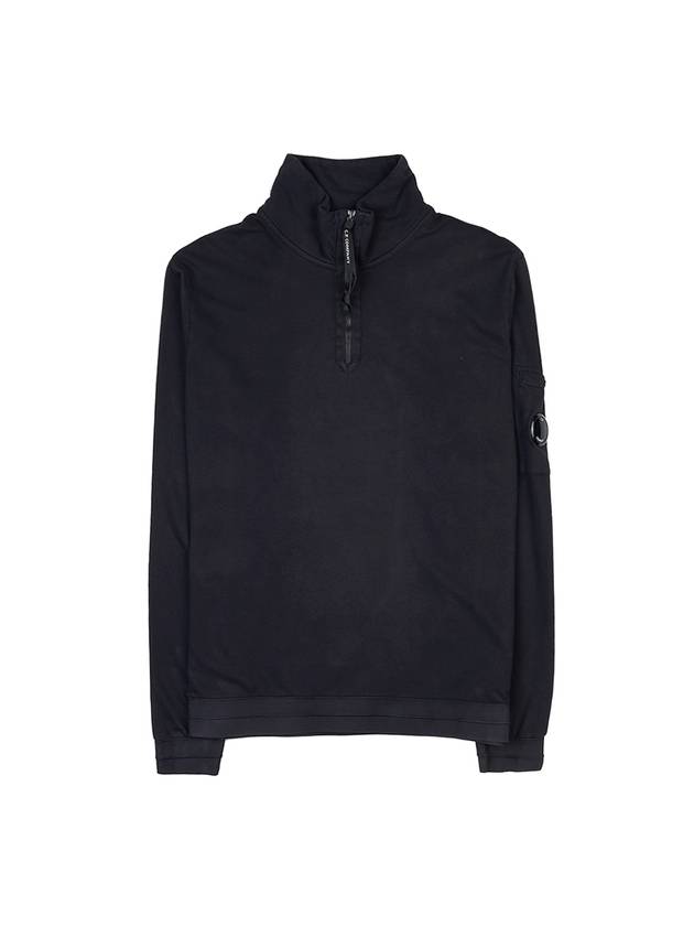 Lens Wappen Half Zip Sweatshirt Black - CP COMPANY - BALAAN 1