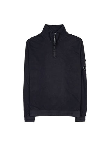 Lens Wappen Half Zip Sweatshirt Black - CP COMPANY - BALAAN 1