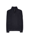 Lens Wappen Half Zip Sweatshirt Black - CP COMPANY - BALAAN 2