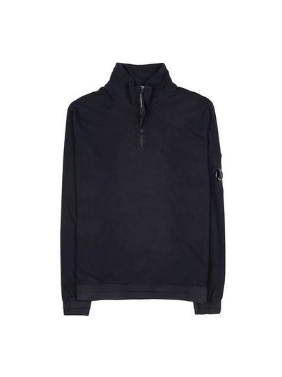 Lens Wappen Half Zip Sweatshirt Black - CP COMPANY - BALAAN 2