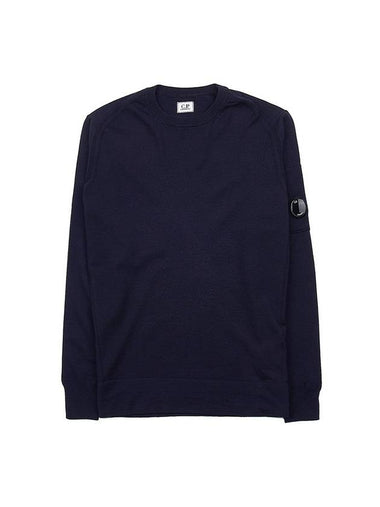 Lens Wappen Wool Knit Top Navy - CP COMPANY - BALAAN 1