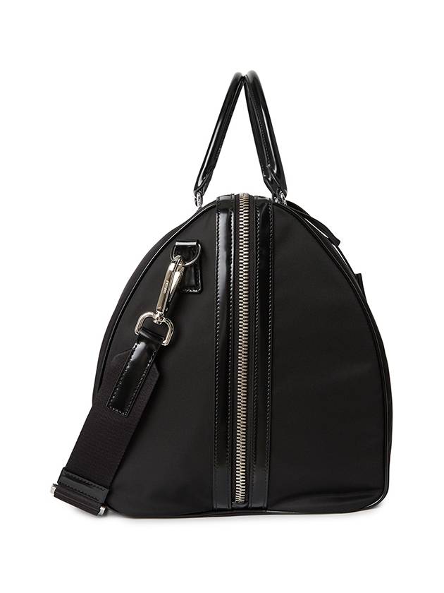 Re-Nylon Brushed Leather Duffel Bag Black - PRADA - BALAAN 3