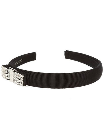 FERRAGAMO Appliqued Headband, Women's, Black - SALVATORE FERRAGAMO - BALAAN 1