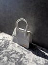 Le Chiquito Noeud Coiled Leather Tote Bag White - JACQUEMUS - BALAAN 9