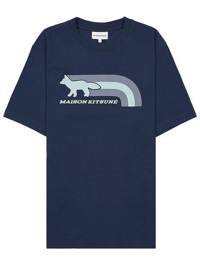 Short Sleeve T-Shirt MM00113KJ0118 P492 BLUE - MAISON KITSUNE - BALAAN 2