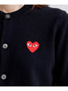 Red Heart Knit Cardigan Black - COMME DES GARCONS PLAY - BALAAN 6