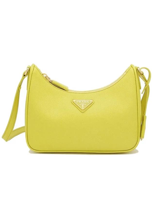 Re-Edition Saffiano Leather Mini Bag Yellow - PRADA - BALAAN 3