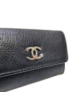 Women s A81645 Black CC Camellia Logo Goat Skin Card Wallet - CHANEL - BALAAN 6