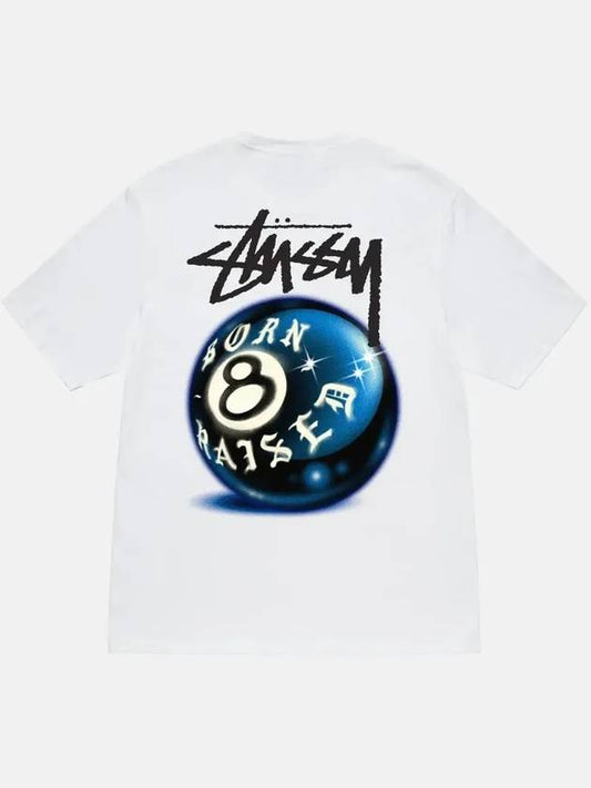 Stussy 8 Ball Short Sleeve T-Shirt White - STUSSY - BALAAN 2