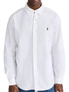 Embroidered Logo Pony Oxford Long Sleeve Shirt White - POLO RALPH LAUREN - BALAAN 3