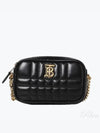 Quilted Leather Mini Lola Camera Shoulder Bag Black - BURBERRY - BALAAN 2