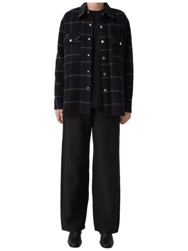 Peckson Lee Wool Check Shirt Fade Black 21PMA0953 21P064E - ISABEL MARANT - BALAAN 6