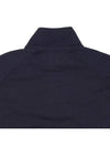 Diagonal Raised Fleece Quarter Zip-Up Sweatshirt Navy - CP COMPANY - BALAAN 10