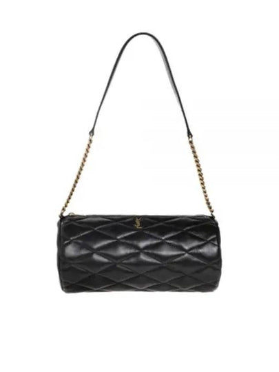 Women's Sade Small Tube Quilted Lambskin Shoulder Bag Black - SAINT LAURENT - BALAAN 2