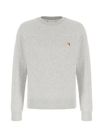 Fox Head Patch Regular Sweatshirt Light Grey Melange - MAISON KITSUNE - BALAAN 1