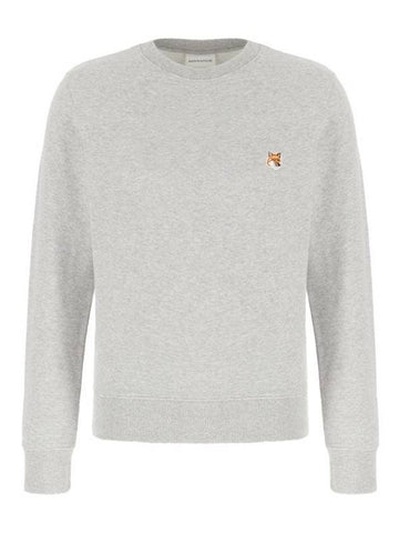 Fox Head Patch Regular Sweatshirt Light Grey Melange - MAISON KITSUNE - BALAAN 1