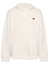 Prada Cotton Fleece Hoodie Natural - PRADA - BALAAN 1