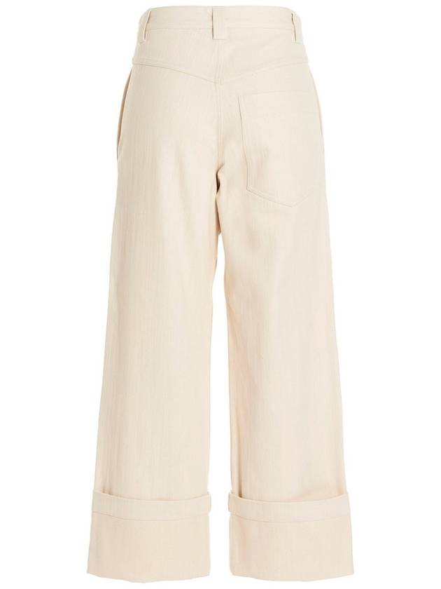 Cotton Wide Pants White - MONCLER - BALAAN 3