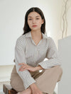 Blue Striped Helen Shirt Ivory - YOUNESS - BALAAN 3