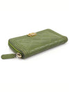 A80566 Khaki Lambskin Gold Boy Zipper Medium Wallet 22nd - CHANEL - BALAAN 3