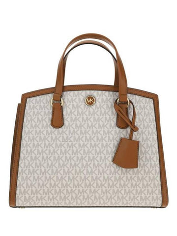 Chantal Medium Logo Satchel Shoulder Bag Vanilla - MICHAEL KORS - BALAAN 1