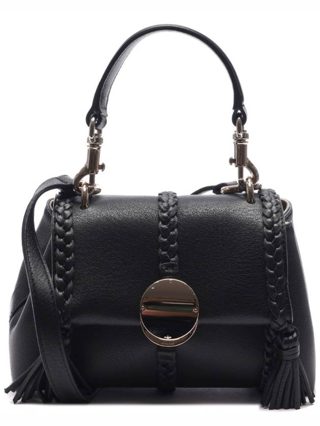 Penelope Mini Grained Leather Shoulder Bag Black - CHLOE - BALAAN 3