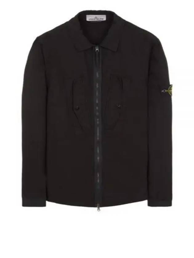 Heavy Duty Cotton Ripstop Over Long Sleeve Shirt Black - STONE ISLAND - BALAAN 2