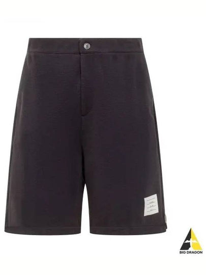 Logo Patch Midi Shorts Navy - THOM BROWNE - BALAAN 2