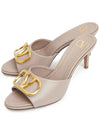 Women's Dove V Logo Signature Sandal Heel Nude - VALENTINO - BALAAN.