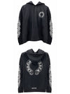 140112000217 Horseshoe Floral Hooded Sweatshirt Black Men s T Shirt TEO - CHROME HEARTS - BALAAN 4