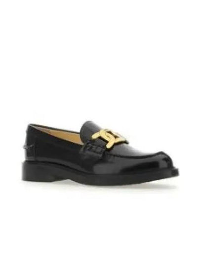 Brushed Leather Chain Loafers Black - TOD'S - BALAAN 2