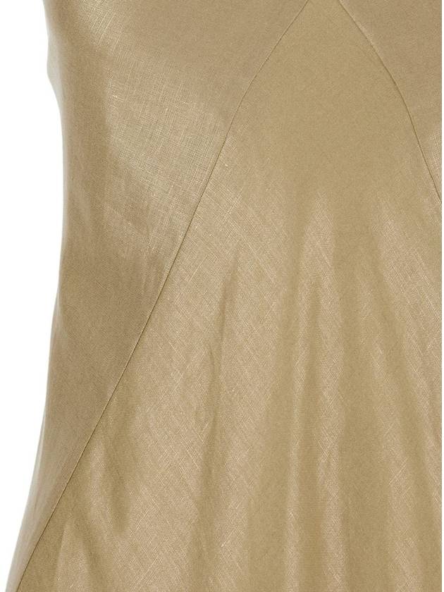 Beige Long Dress With Thin Straps In Viscose Woman - ELEVENTY MILANO - BALAAN 3