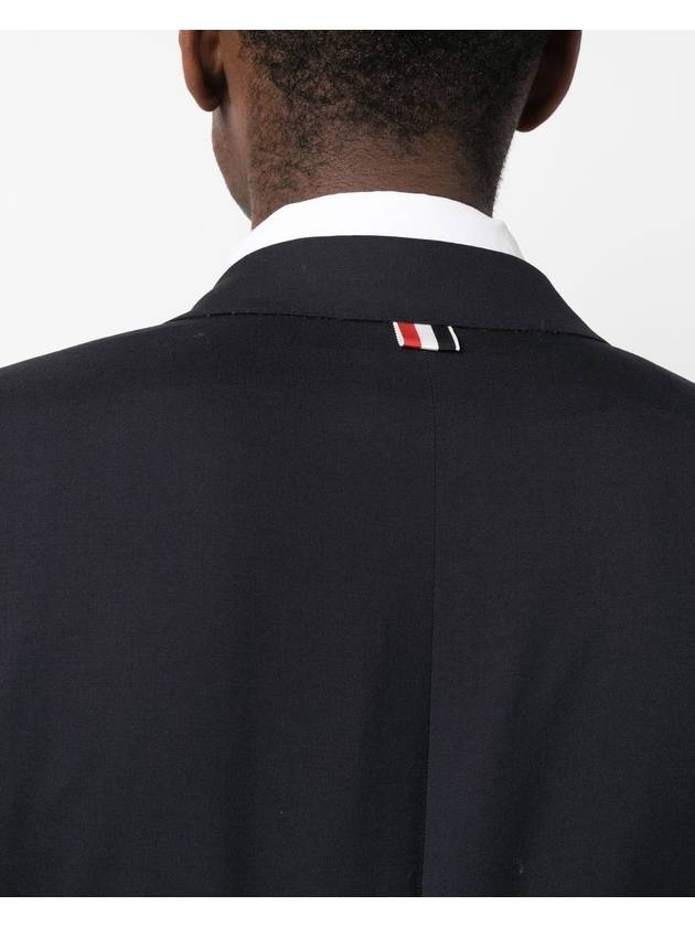 Plain Weave Suiting 4 Bar Classic Sport Jacket Dark Blue - THOM BROWNE - BALAAN 6