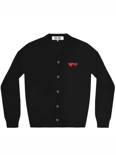 Double Heart Waffen Cardigan AX N058 051 - COMME DES GARCONS - BALAAN 1