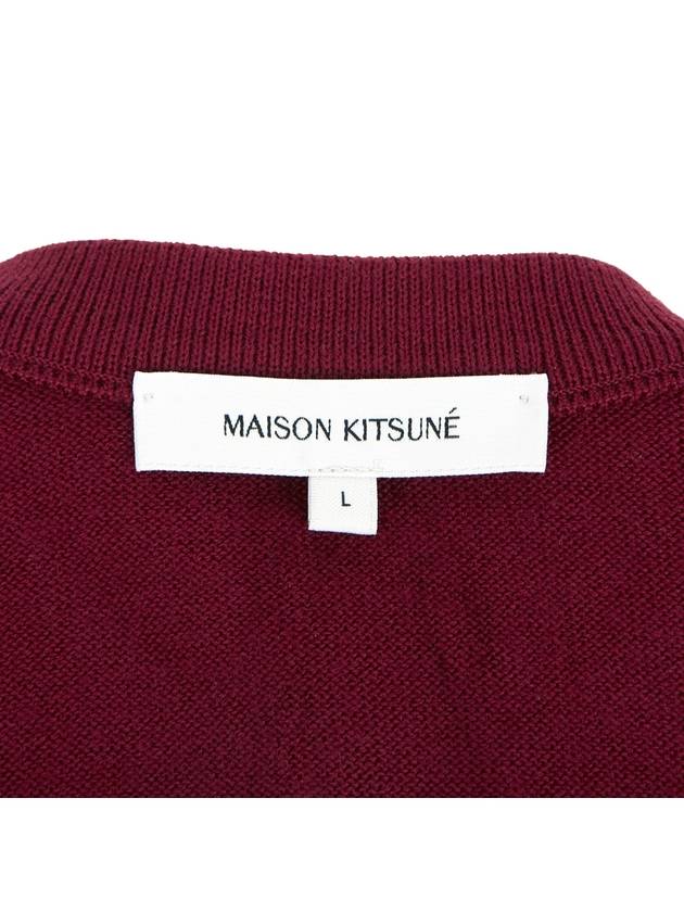 Bold Fox Head Patch Regular Cardigan Grape - MAISON KITSUNE - BALAAN 10