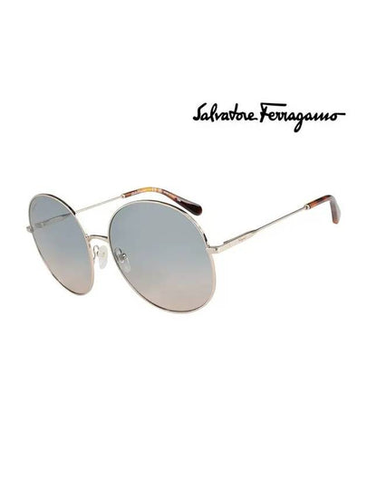 Eyewear Round Metal Sunglasses Rose Gold - SALVATORE FERRAGAMO - BALAAN 2