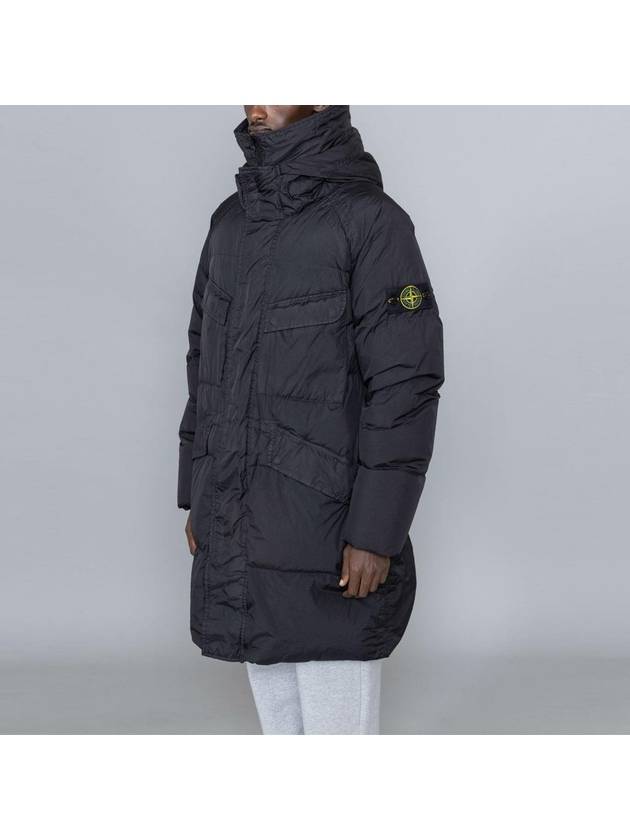 Wappen Patch Crinkle Reps Long Padding Black - STONE ISLAND - BALAAN 6