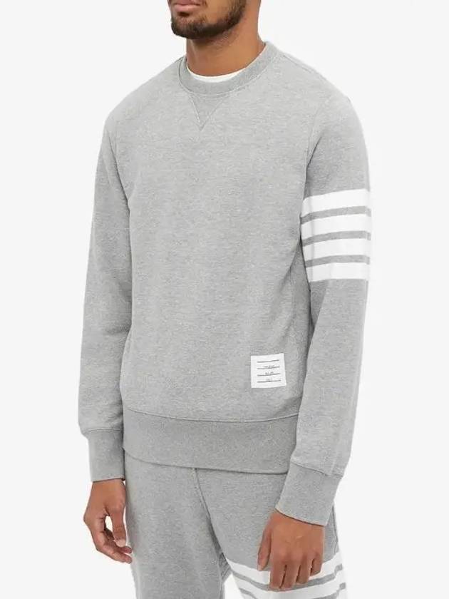 4 Bar Loopback Jersey Sweatshirt Light Grey - THOM BROWNE - BALAAN 5