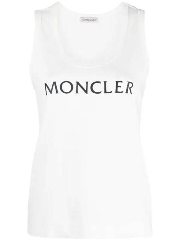 Logo Print Sleeveless White - MONCLER - BALAAN 1