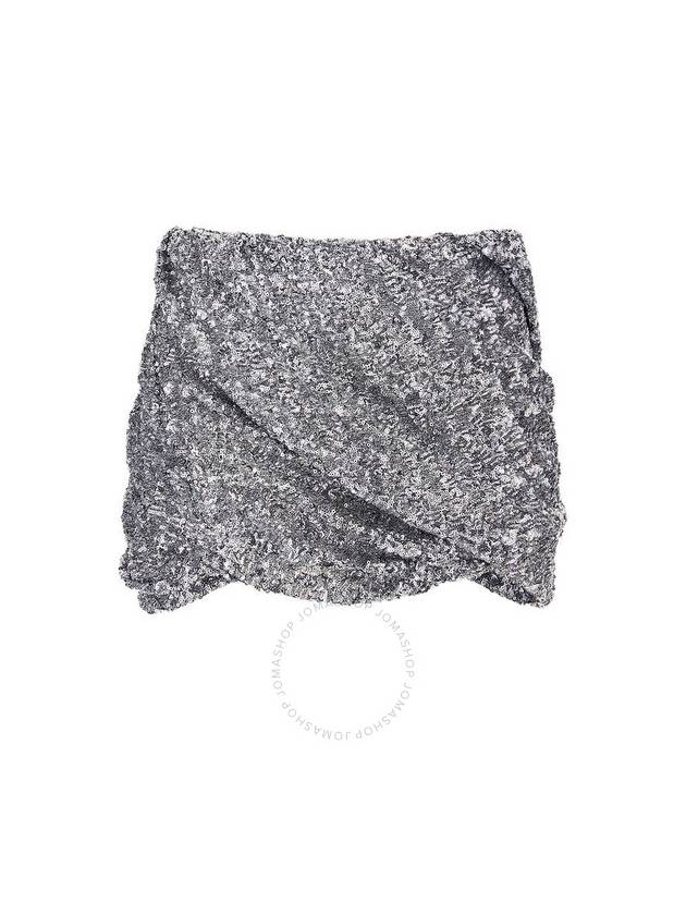 The Attico Ladies Grey Sequins Mini Skirt, Brand Size 40 (US Size 6) - THE ATTICO - BALAAN 1